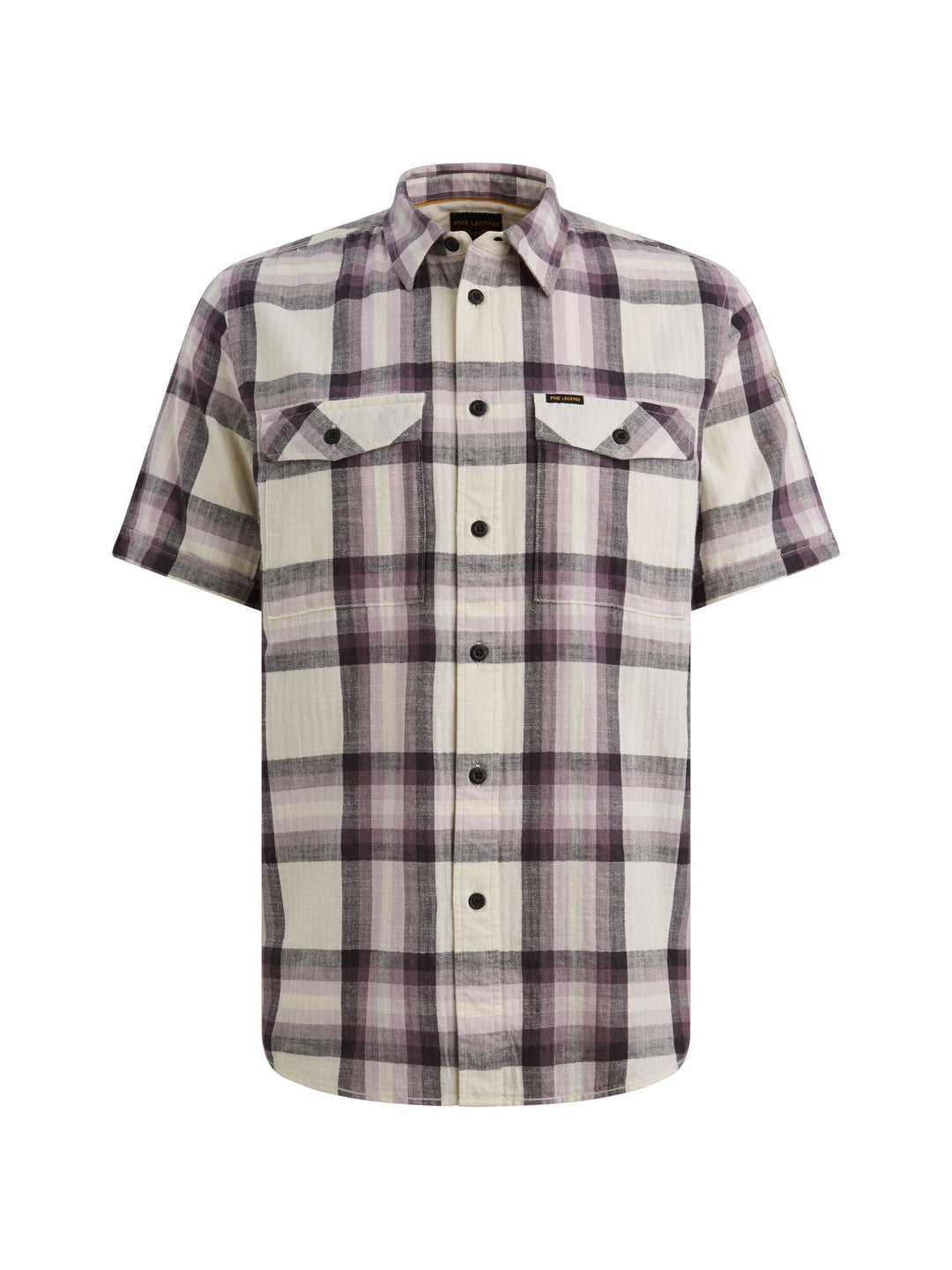 Short Sleeve Shirt Slub Herringbon, Moonscape 4323 Bild 1