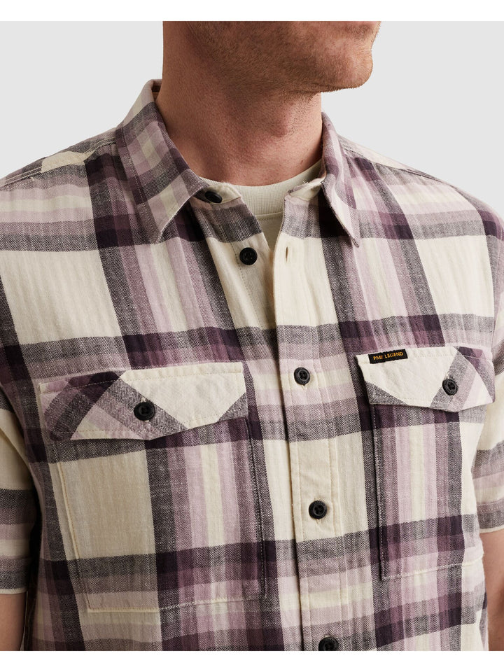 Short Sleeve Shirt Slub Herringbon, Moonscape 4323 Bild 6