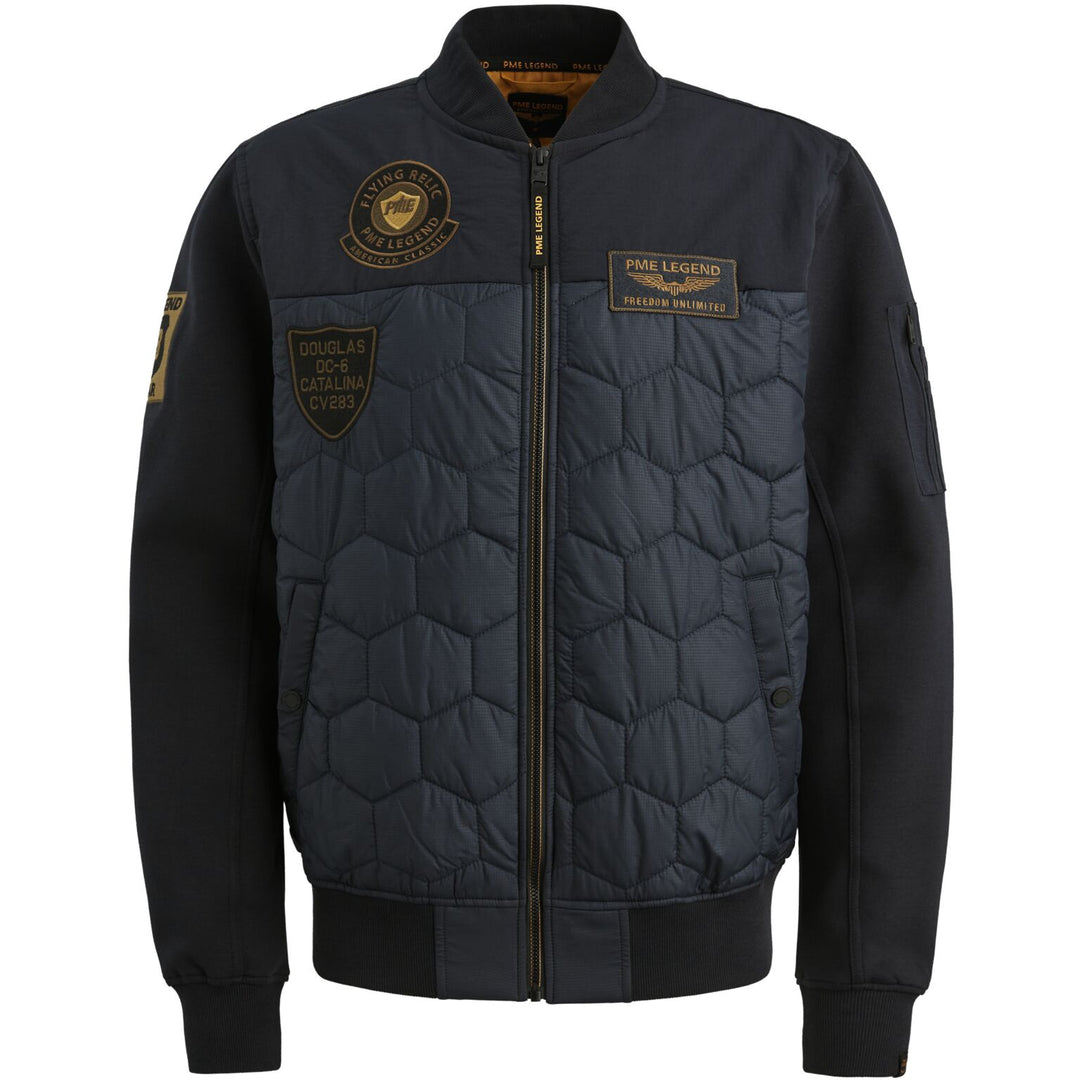 Zip jacket interlock nylon mix hyb, Carbon 5282 Bild 1