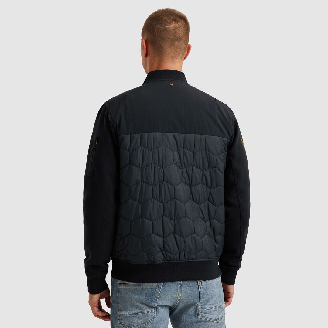 Zip jacket interlock nylon mix hyb, Carbon 5282 Bild 5
