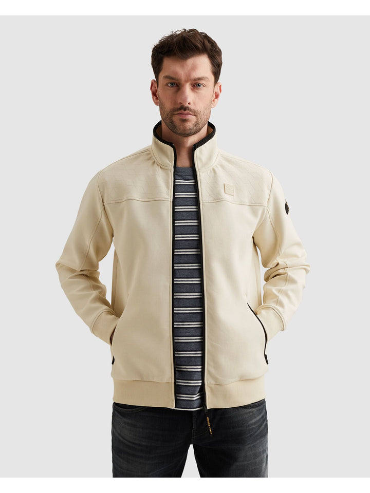 Zip jacket interlock sweat, Bone White 7013 Bild 3
