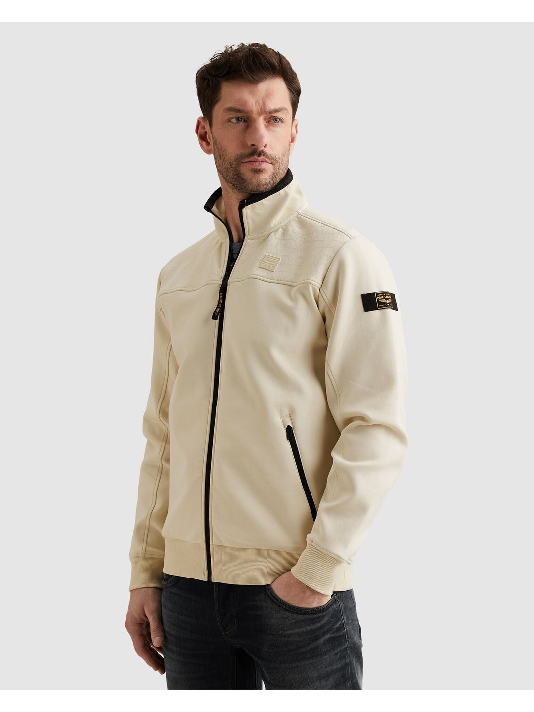 Zip jacket interlock sweat, Bone White 7013 Bild 4