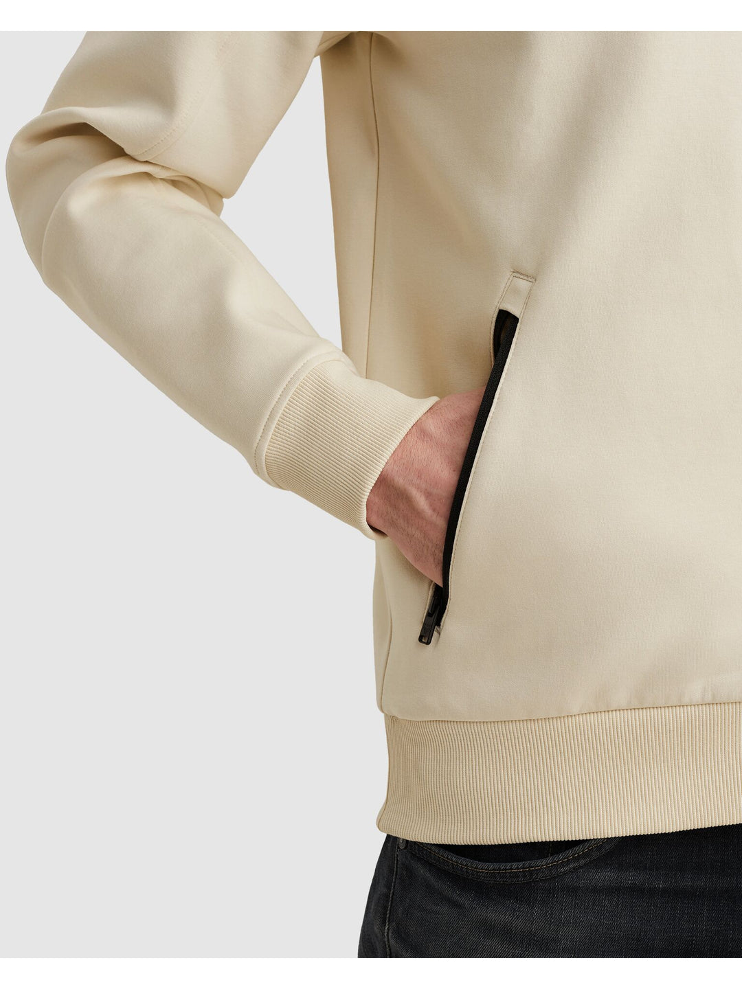 Zip jacket interlock sweat, Bone White 7013 Bild 7