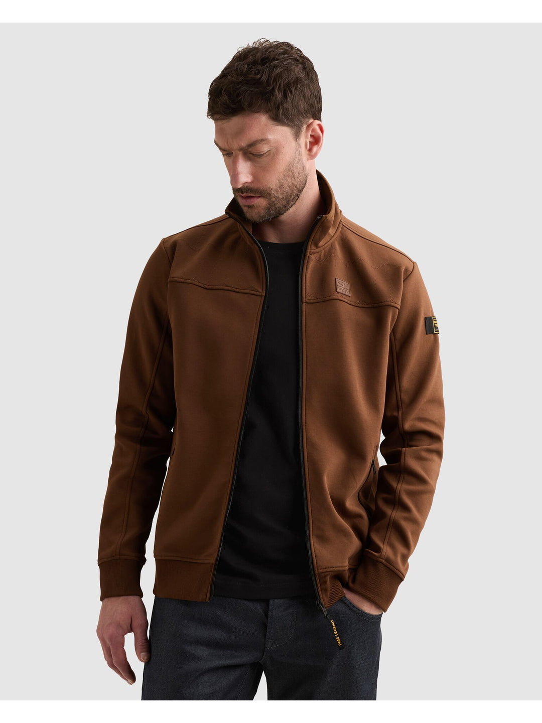 Zip jacket interlock sweat, Cappuccino 8168 Bild 3