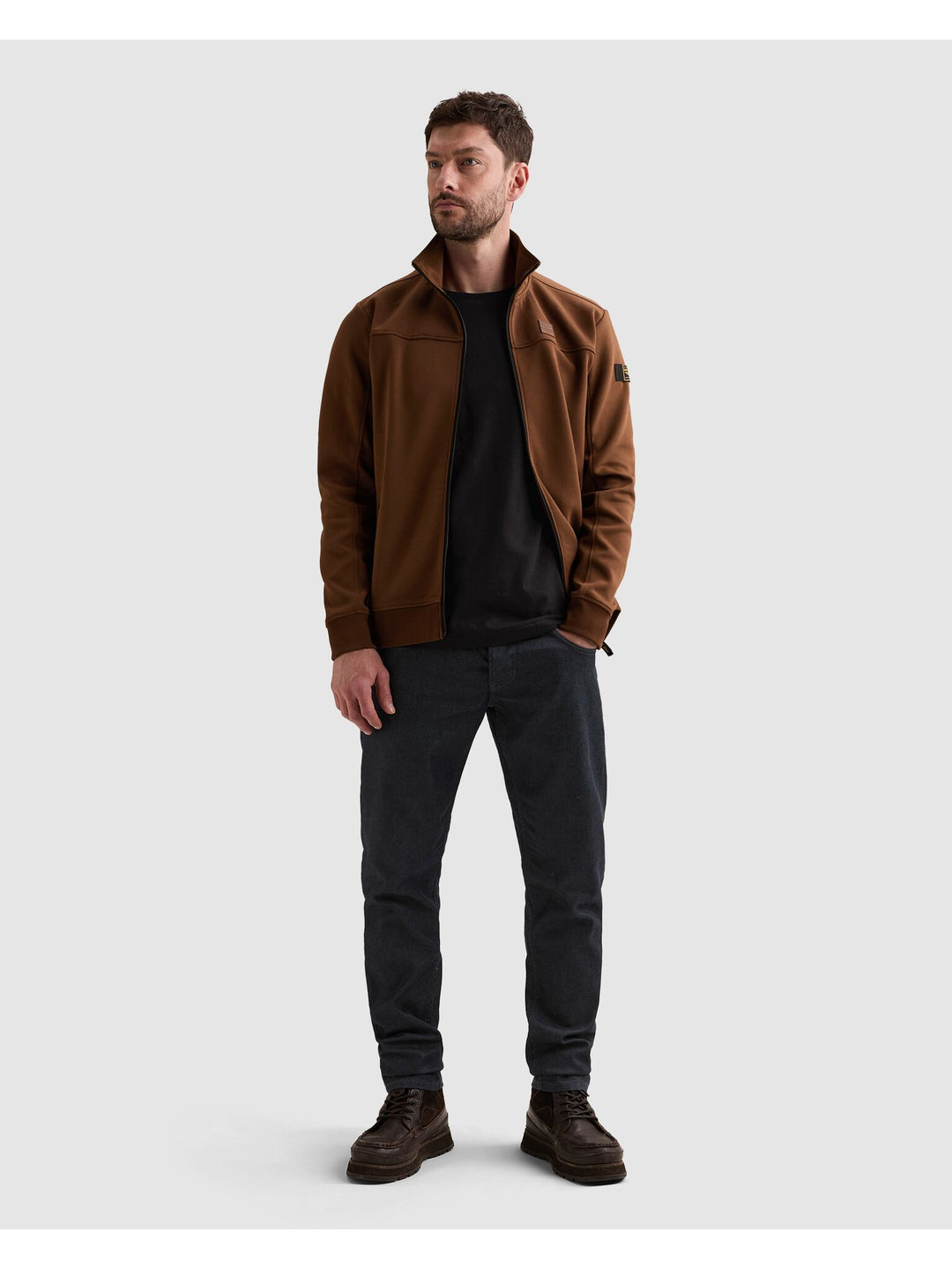 Zip jacket interlock sweat, Cappuccino 8168 Bild 5