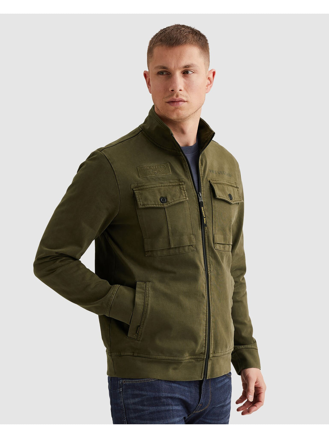 Zip jacket open end jersey gd hybr, Ivy Green 6415 Bild 3