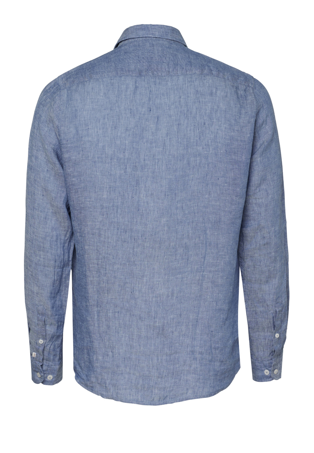PURE- Casual Hemd Langarm, uni mittelblau 110 Bild 1