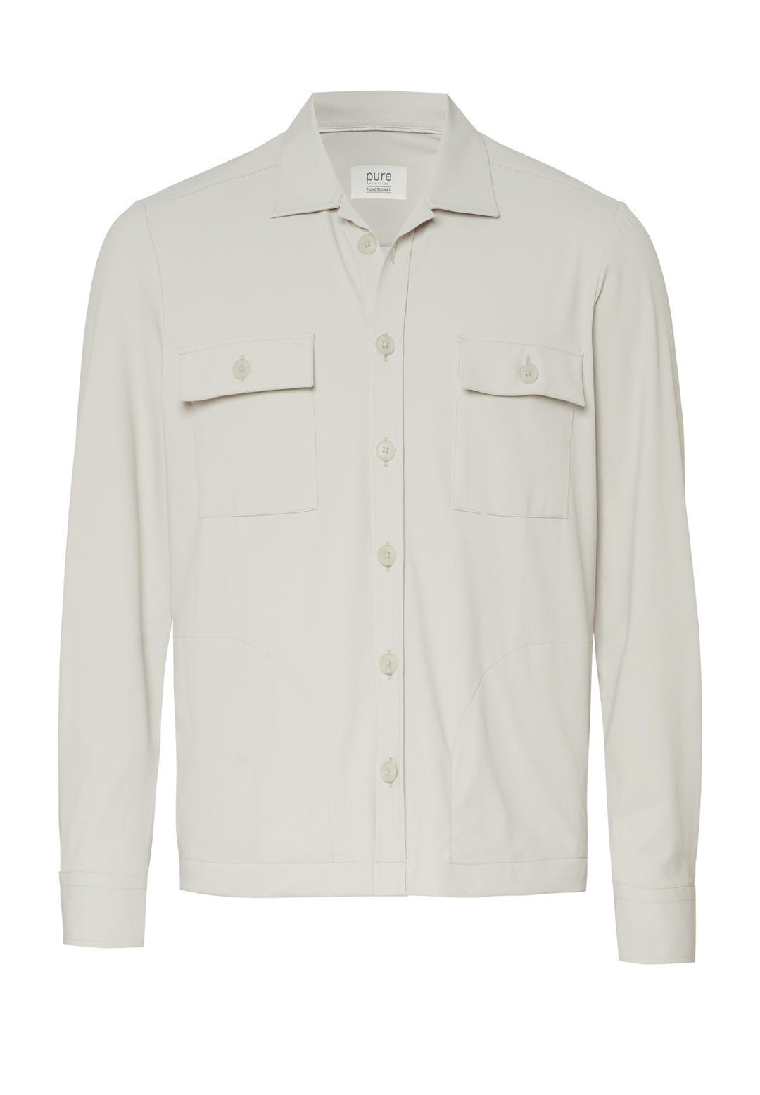 PURE- Functional Overshirt Langarm, uni sand 205 Bild 1