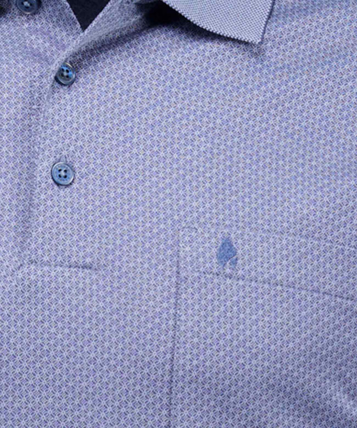 Polo button, LS, jacquard OV, JEANS 778 Bild 3