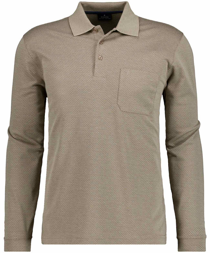 Polo button, LS, jacquard OV, BRAUN 847 Bild 1