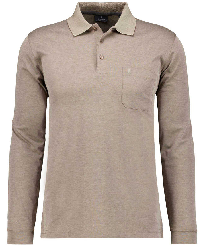 Polo soft knit LS, BEIGE MEL 820 Bild 1