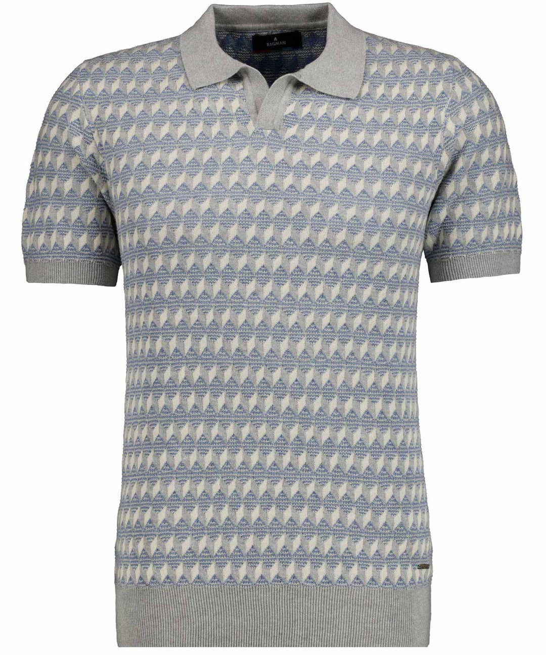 Resort collar, jacquard 2-col., MITTELBLAU 726 Bild 1
