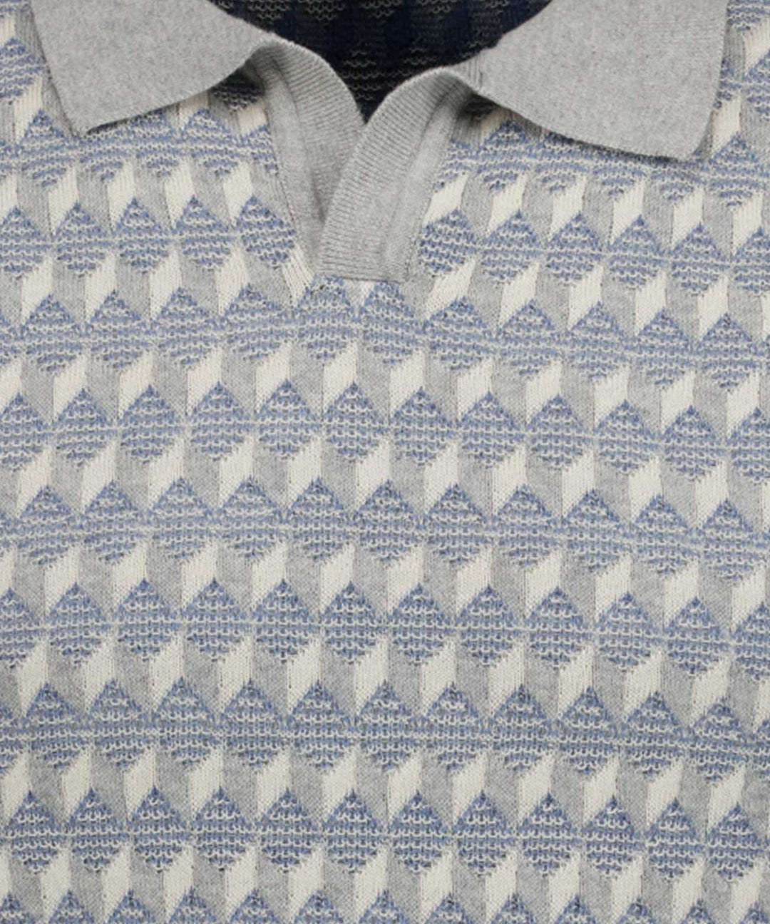 Resort collar, jacquard 2-col., MITTELBLAU 726 Bild 3
