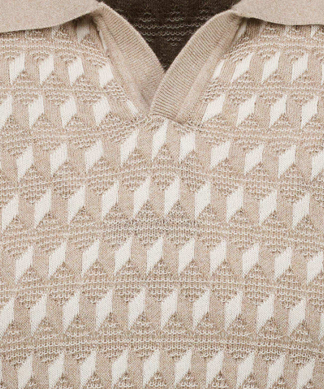 Resort collar, jacquard 2-col., SAND MELAN 869 Bild 3