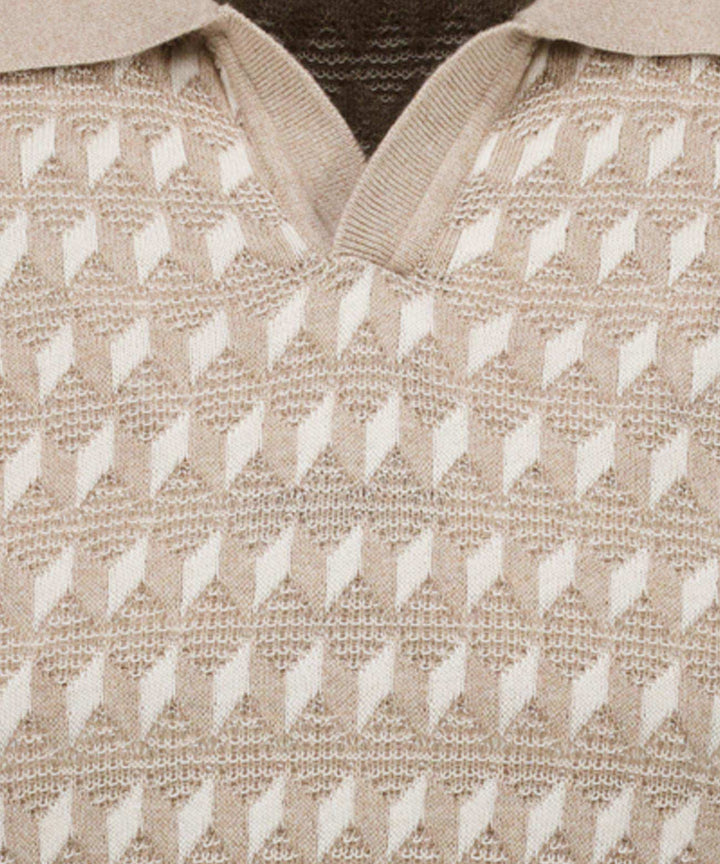 Resort collar, jacquard 2-col., SAND MELAN 869 Bild 3