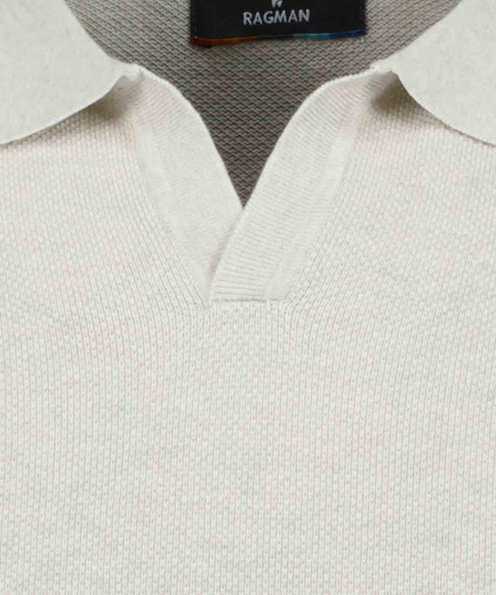 Revers collar short sleeve, ECRU 008 Bild 2
