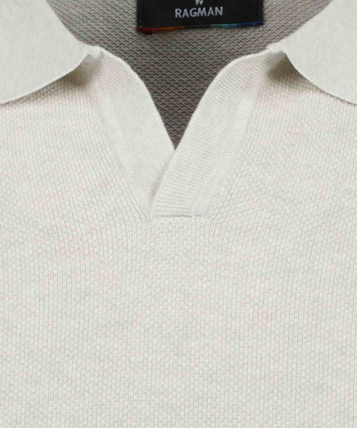 Revers collar short sleeve, ECRU 008 Bild 2
