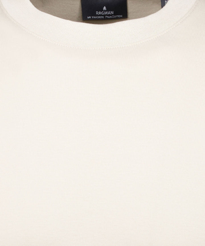 T-Shirt round neck waist rib, HELL BEIGE 209 Bild 3
