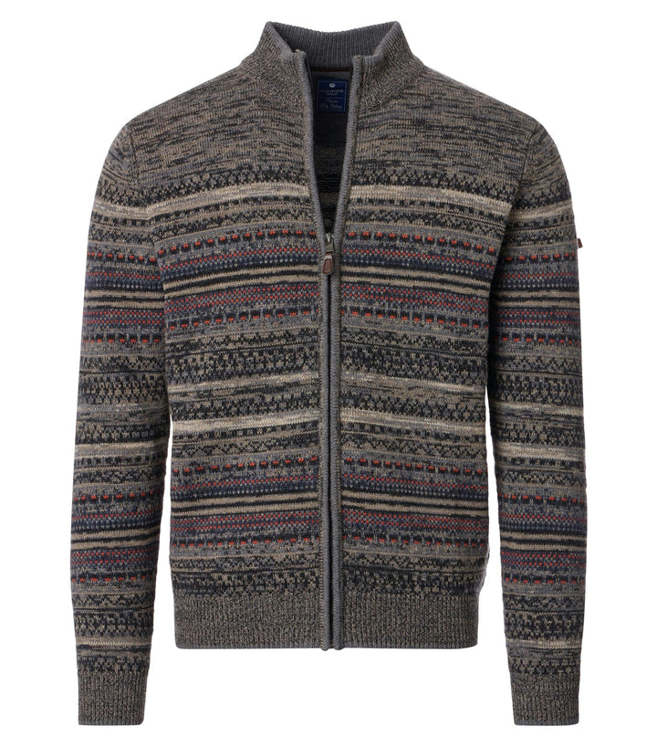 CARDIGAN JACQUARD MIT WOLLE, 303 CAMEL - BRAUN 303 Bild 1