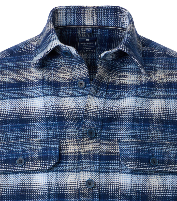FLANELL COMFORT FIT 1/1 KENT, 100 BLAU 100 Bild 3