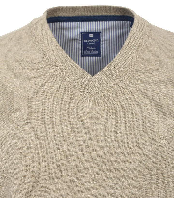 NOS PULLOVER V-NECK, 212 BEIGE - ORANGE 212 Bild 3