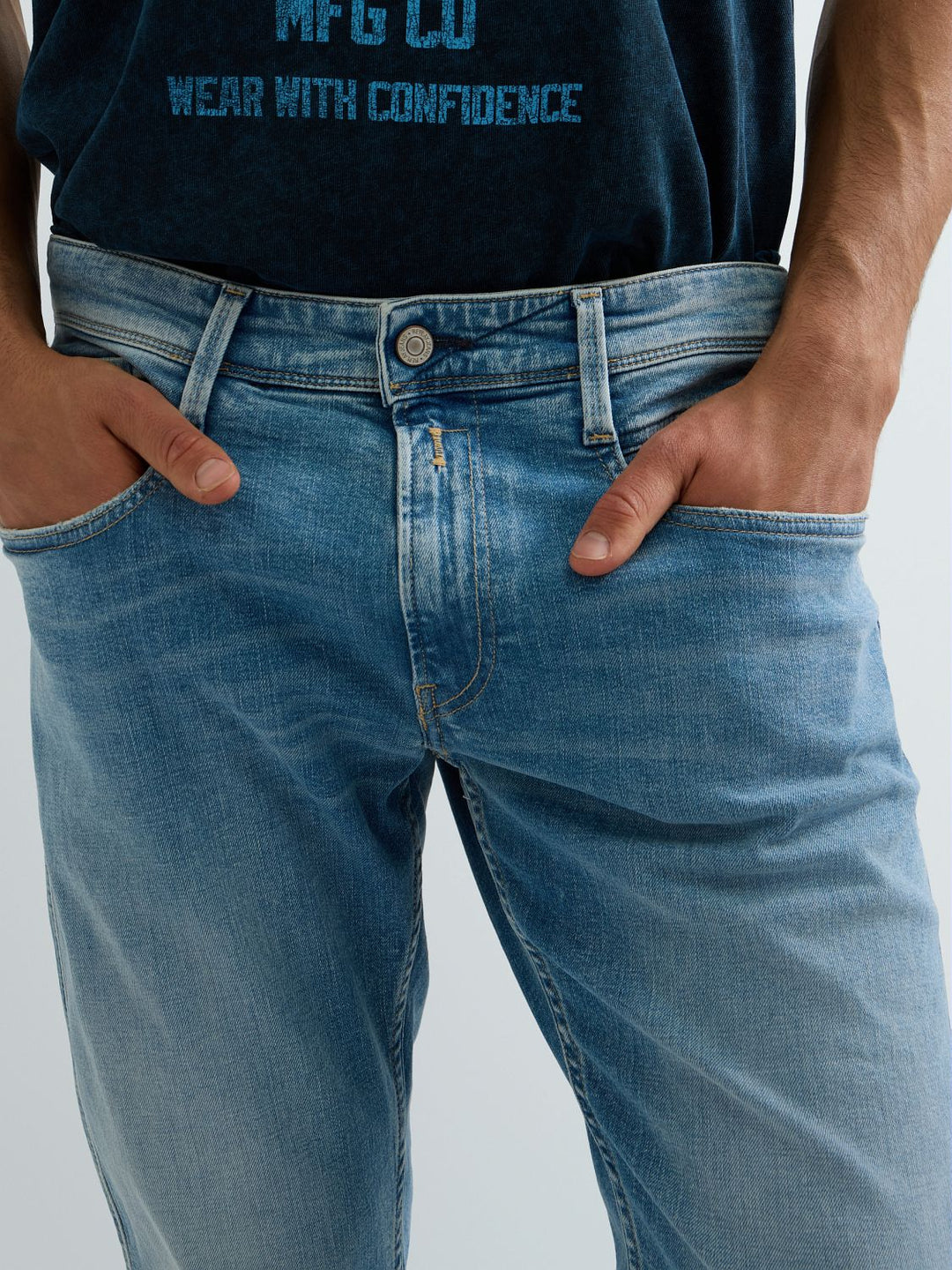 Hose 10.5 OZ DARK INDIGO SUPER, LIGHT BLUE C010 Bild 7