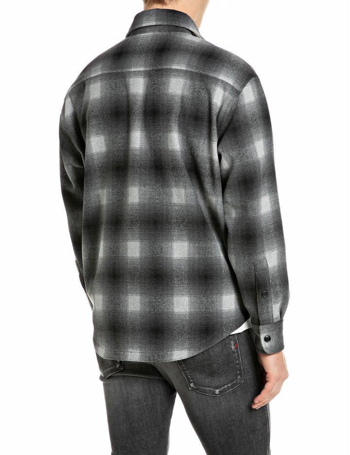 Jacke CHECKED WOOLEN MELTON, BLACK/LT GREY MACRO CHECK C059 Bild 2