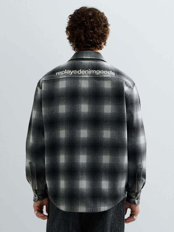 Jacke CHECKED WOOLEN MELTON, BLACK/LT GREY MACRO CHECK C059 Bild 5