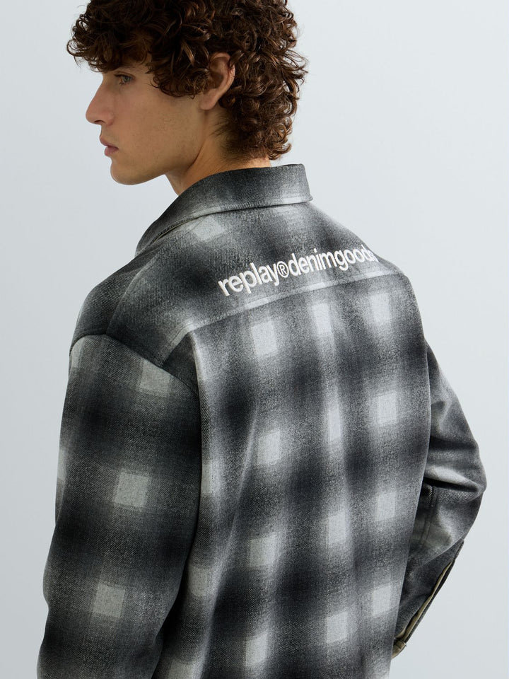Jacke CHECKED WOOLEN MELTON, BLACK/LT GREY MACRO CHECK C059 Bild 6