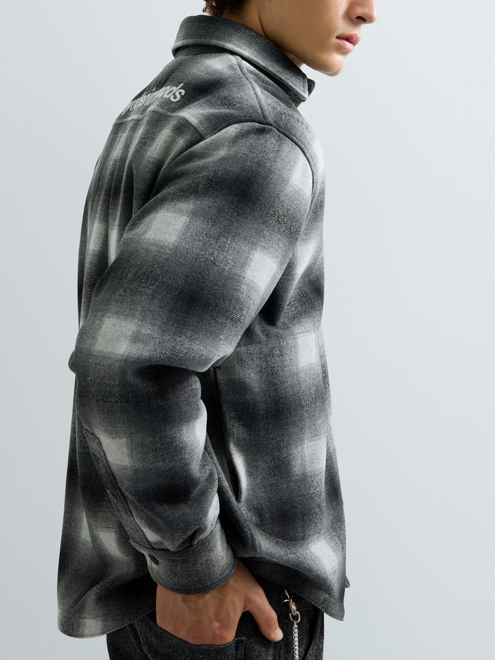 Jacke CHECKED WOOLEN MELTON, BLACK/LT GREY MACRO CHECK C059 Bild 7