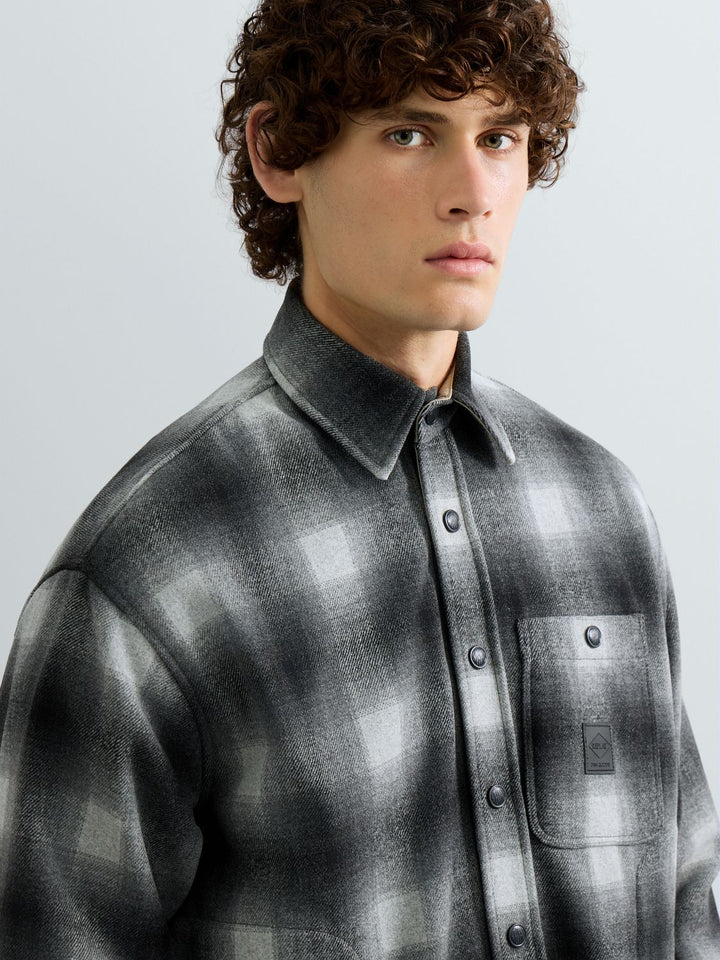 Jacke CHECKED WOOLEN MELTON, BLACK/LT GREY MACRO CHECK C059 Bild 8