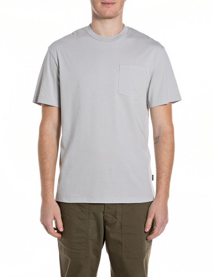TShirt PIECE DYED ORGANIC COTT, PEARL GREY 772 Bild 1