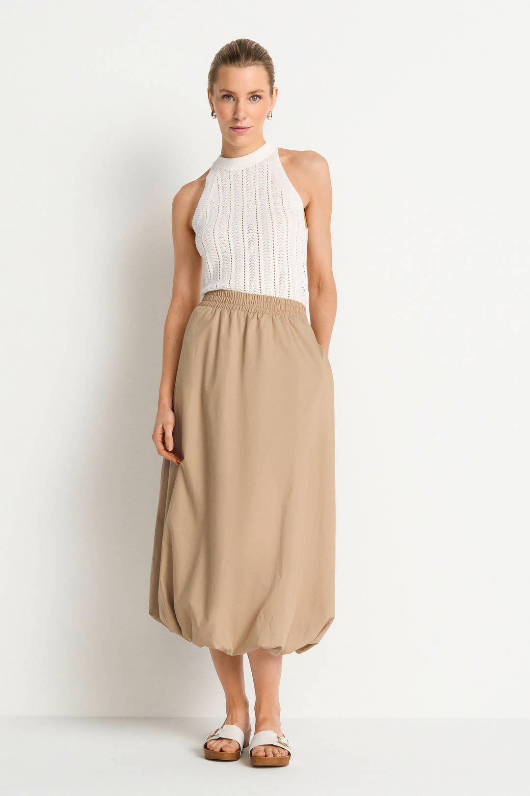 Balloon Cotton Skirt, caffee latte 223 Bild 2