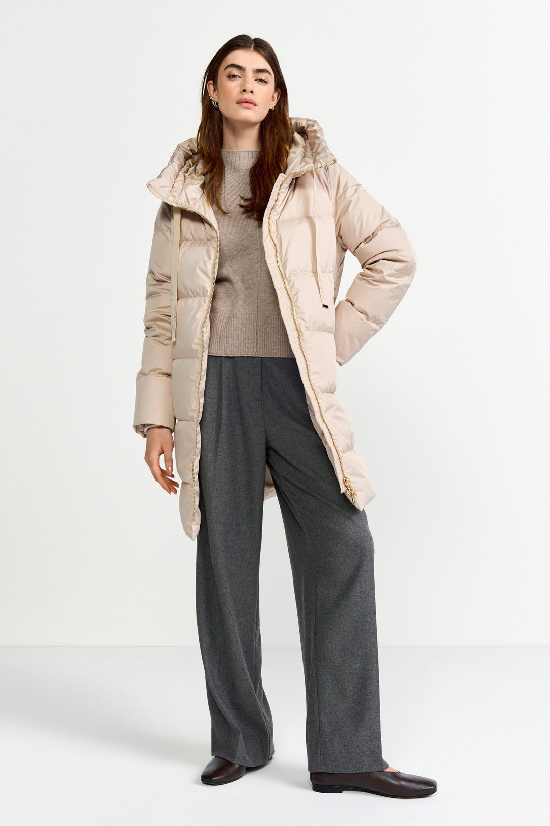 Big puffer coat sustainable, caffee latte 223 Bild 2