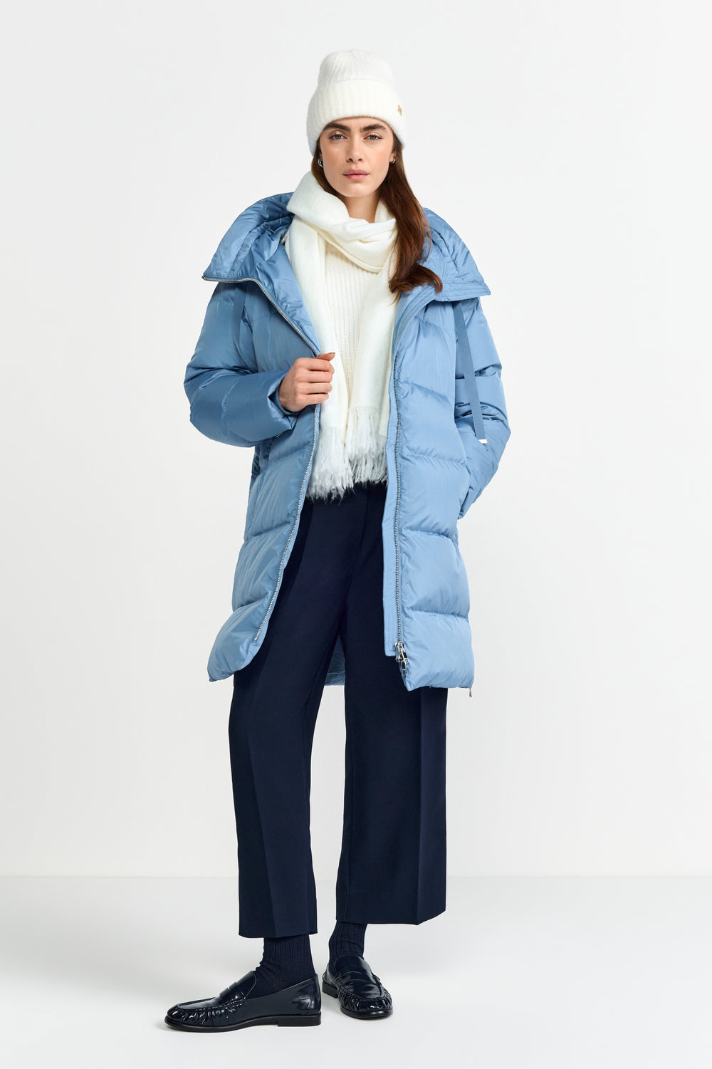 Big puffer coat sustainable, denim blue 798 Bild 2