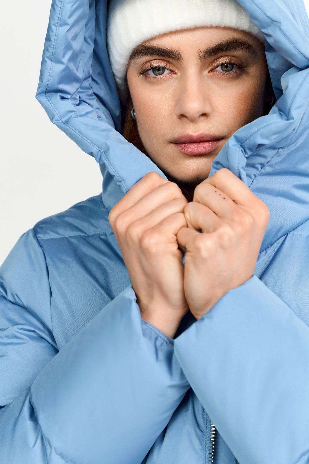 Big puffer coat sustainable, denim blue 798 Bild 5