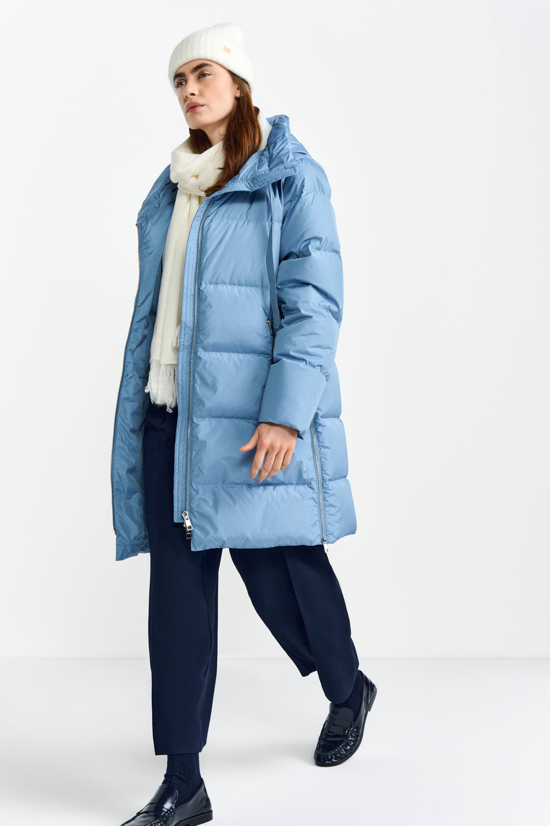 Big puffer coat sustainable, denim blue 798 Bild 6