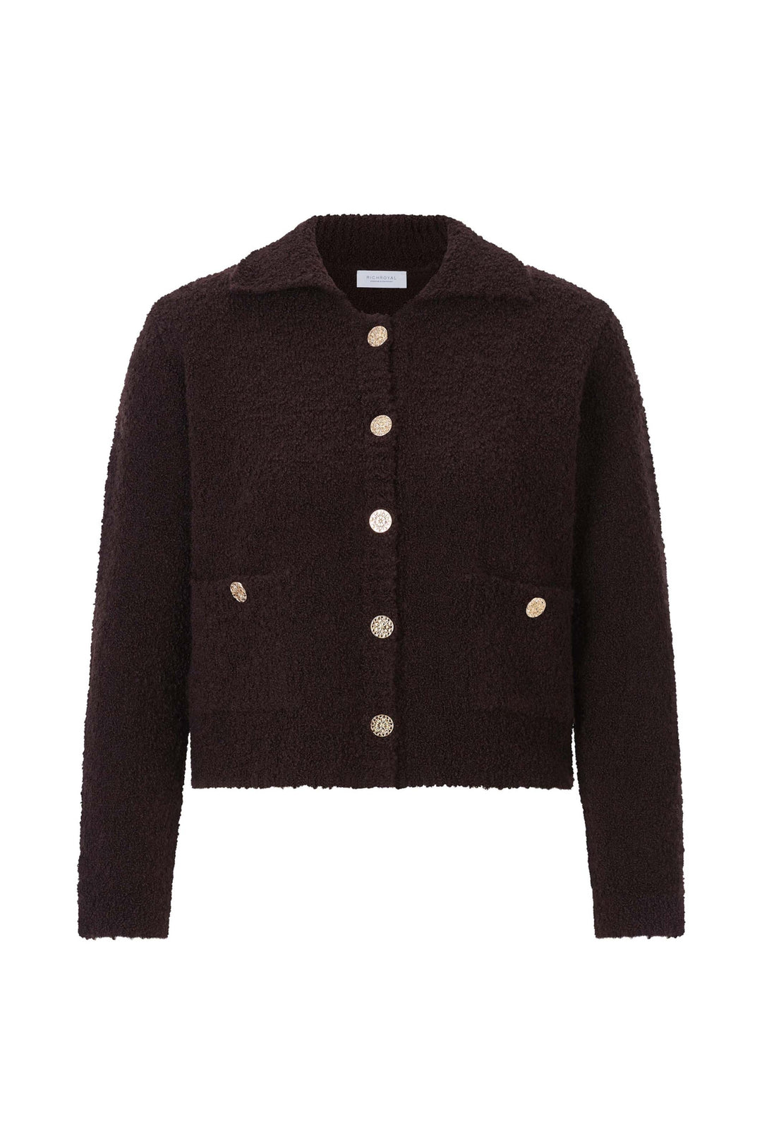 Boucle Cardi with Collar, chocolate torte 298 Bild 1