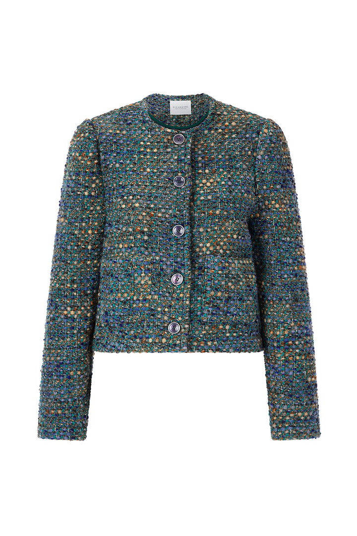 Boxy Boucle Jacket, blue jewel 726 Bild 1