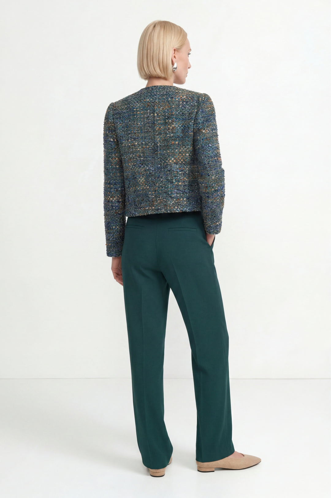 Boxy Boucle Jacket, blue jewel 726 Bild 4