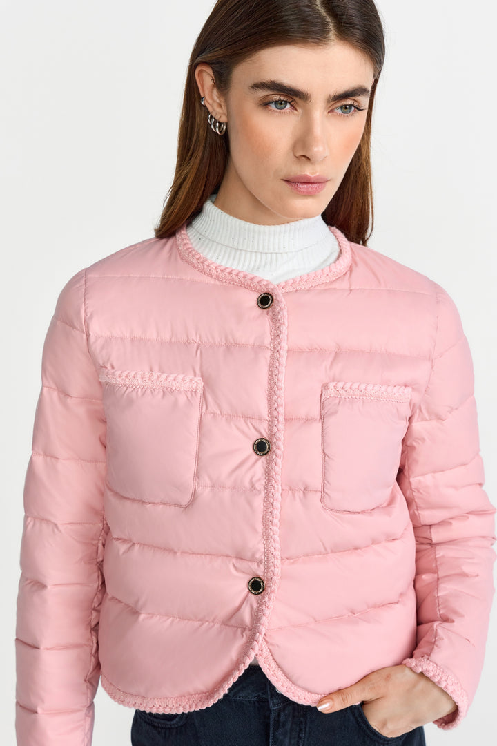 Boxy padded nylon jacket with deco, winter rose 603 Bild 3