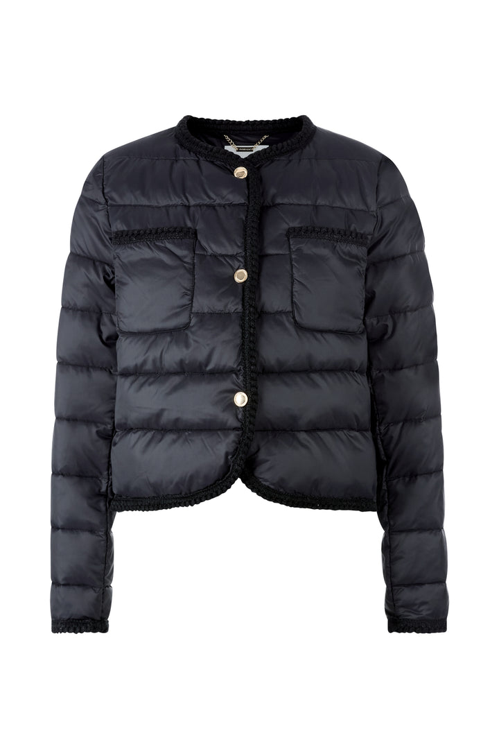 Boxy padded nylon jacket with deco, black 890 Bild 1