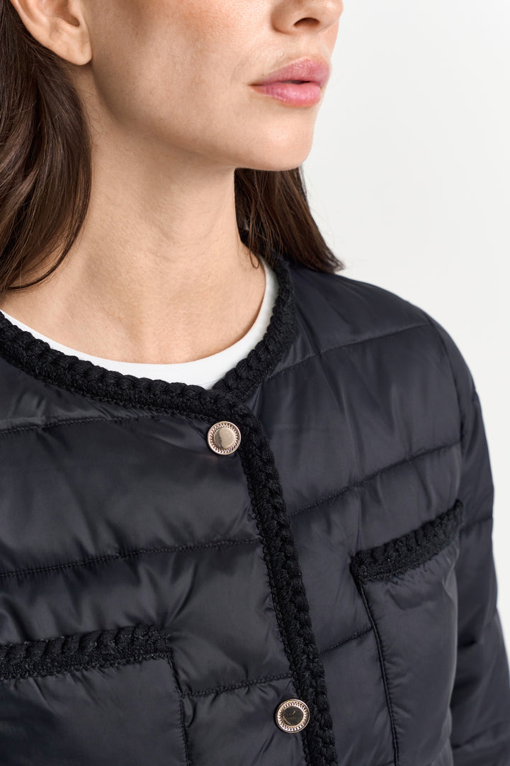 Boxy padded nylon jacket with deco, black 890 Bild 5