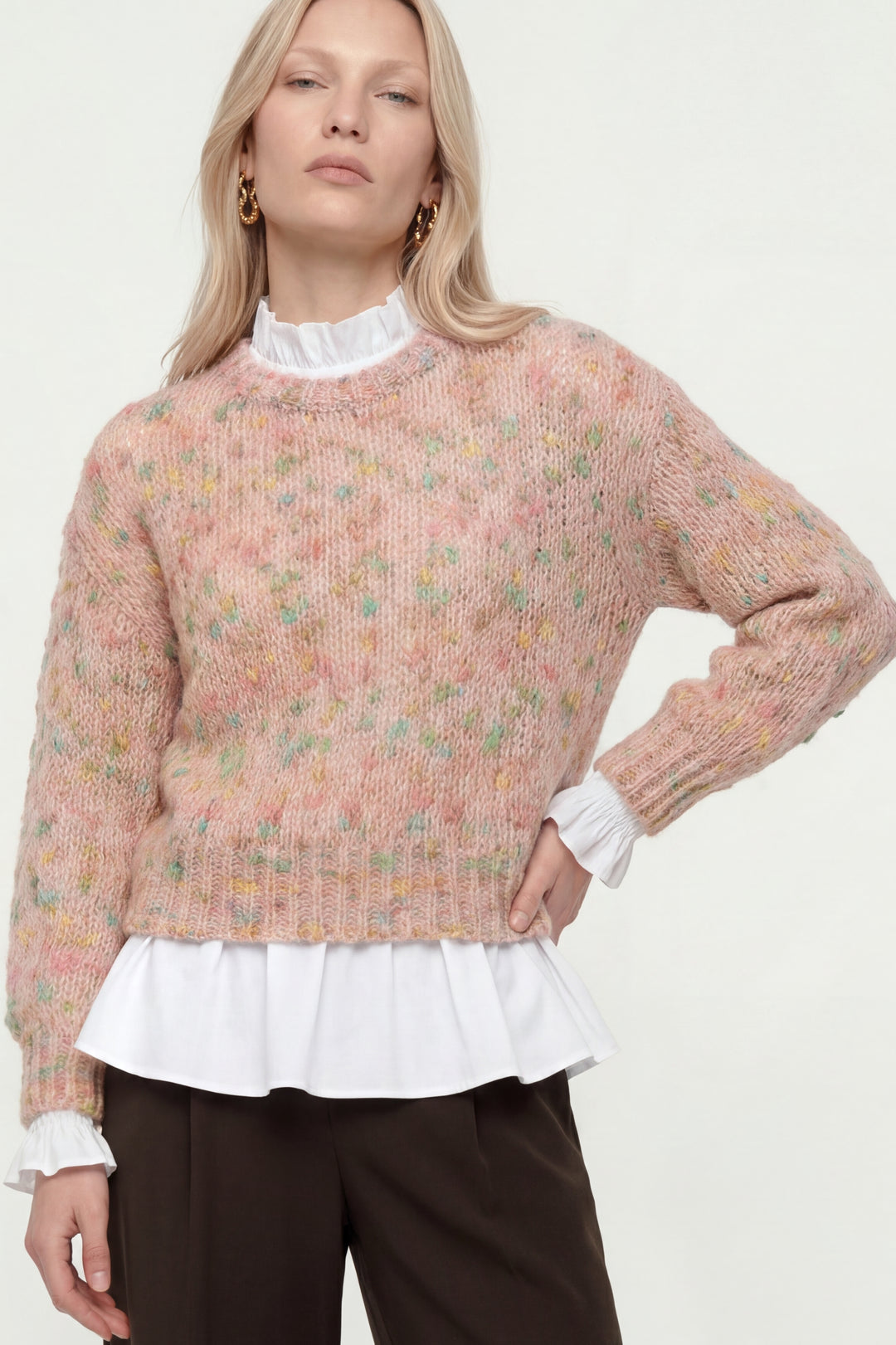 CNK Neps with Glam Yarn, powder rosé 607 Bild 3