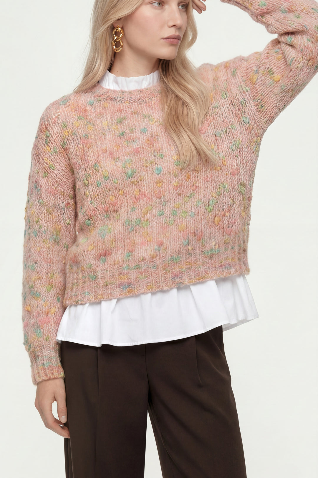 CNK Neps with Glam Yarn, powder rosé 607 Bild 5