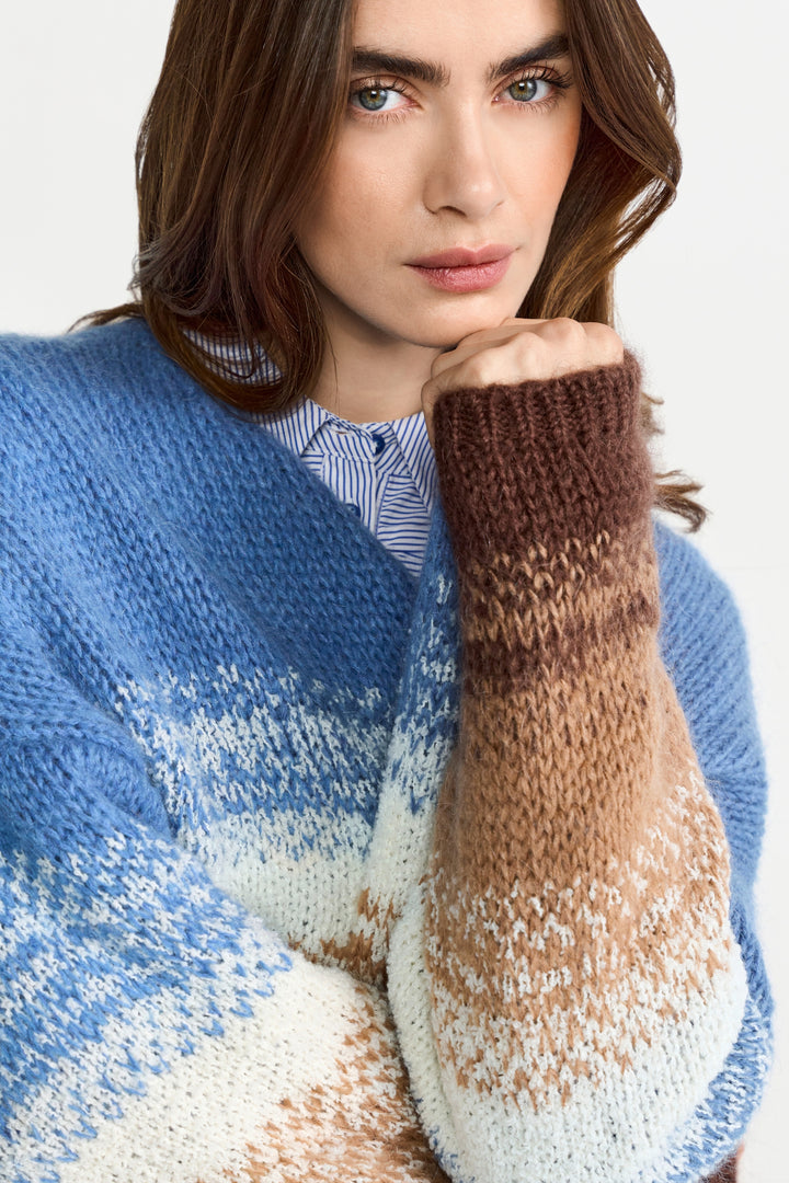 Colour Gradient Cardigan, dusty blue 745 Bild 5