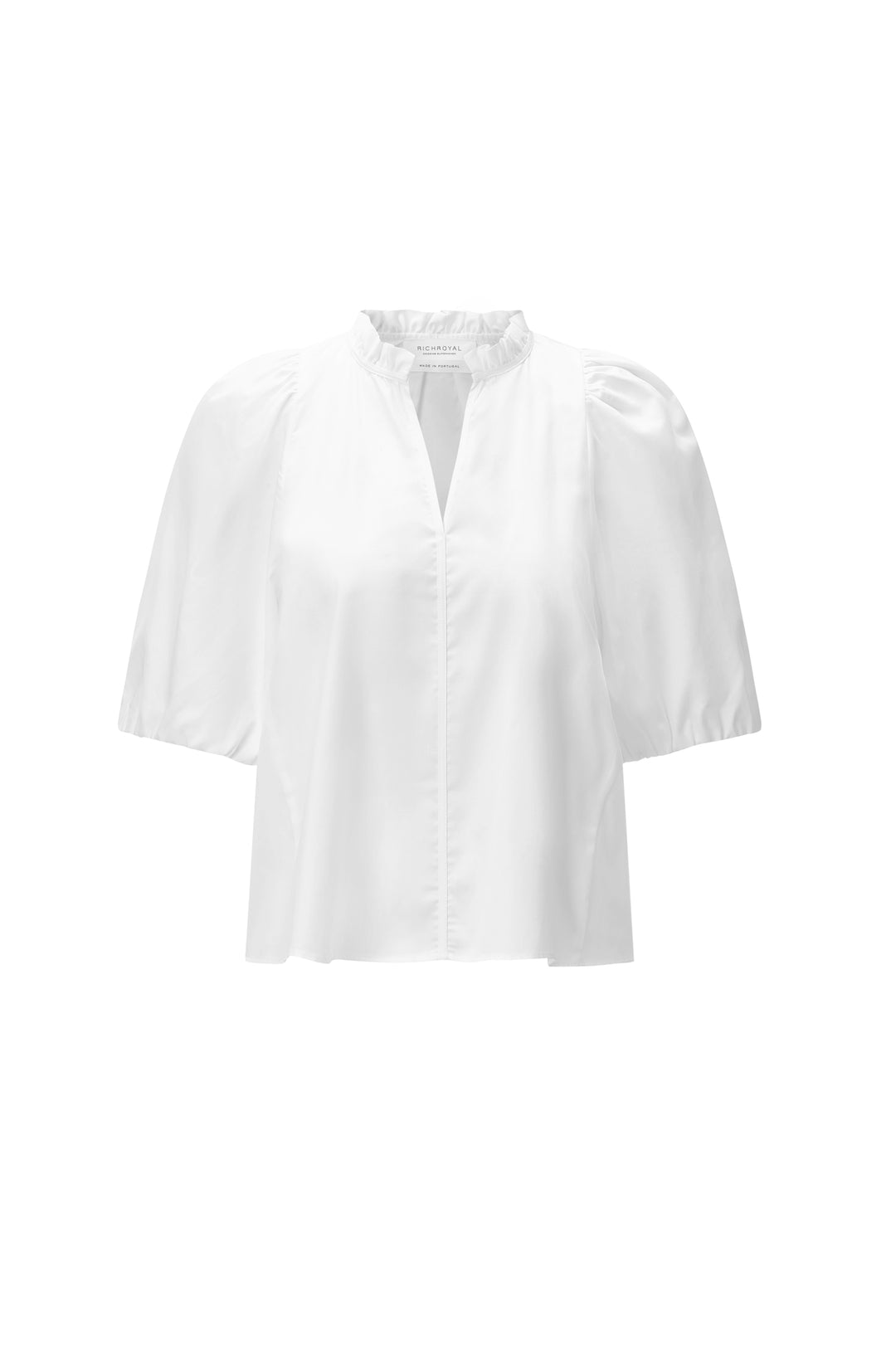 Cotton Ruffle Blouse, white 100 Bild 1