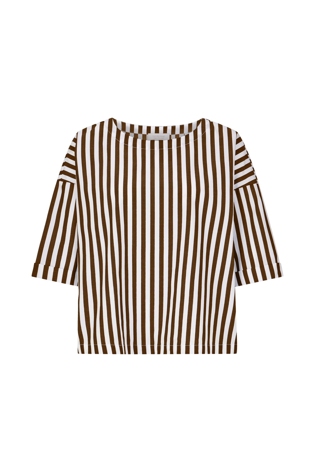 Cotton Stripe Blouse, coconut bark 281 Bild 1