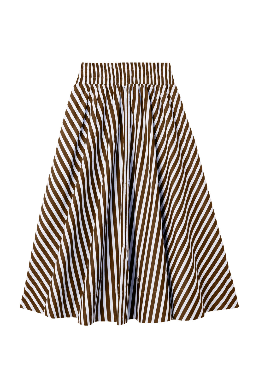 Cotton Striped Midi Skirt, coconut bark 281 Bild 1