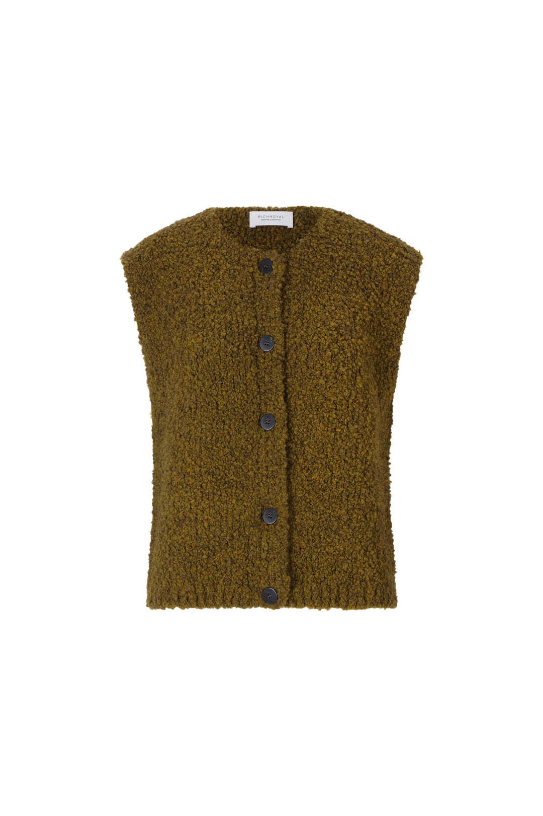 Crew NK Boucle Vest, golden moss 411 Bild 1